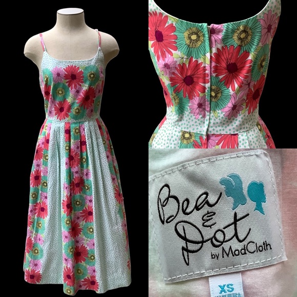 Modcloth Dresses & Skirts - BEA & DOT BY MODCLOTH FLORAL VINTAGE INSPIRED  FLORAL PRINT DRESS SIZE X… TWEE